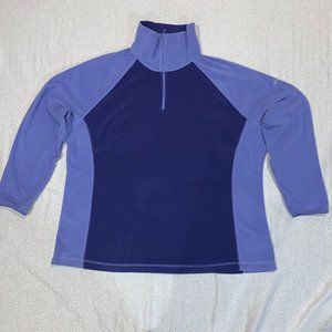 Columbia Sportswear two-tone blue quarter-zip jacket 2X.
